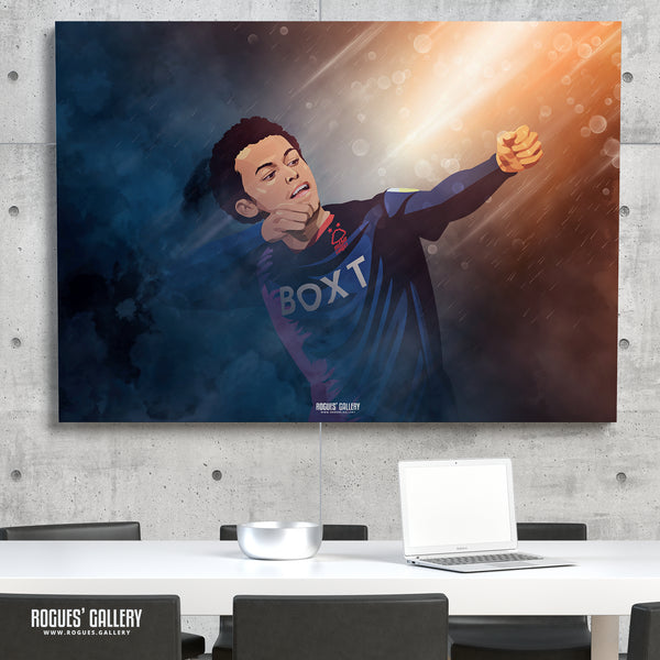 Brennan Johnson - Archer - Nottingham Forest - A0, A1, A2 or A3 Prints