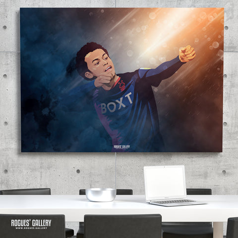 Brennan Johnson - Archer - Nottingham Forest - A0, A1, A2 or A3 Prints