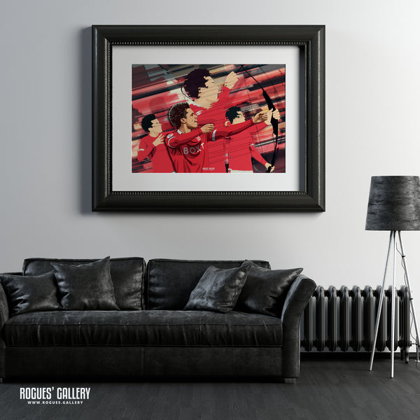 Brennan Johnson - Shoot That Poison Arrow - Nottingham Forest - A0, A1, A2 or A3 Prints