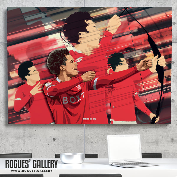 Brennan Johnson - Shoot That Poison Arrow - Nottingham Forest - A0, A1, A2 or A3 Prints