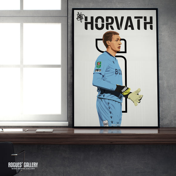 Ethan Horvath - Nottingham Forest - A0, A1, A2 or A3 Name & Number Prints