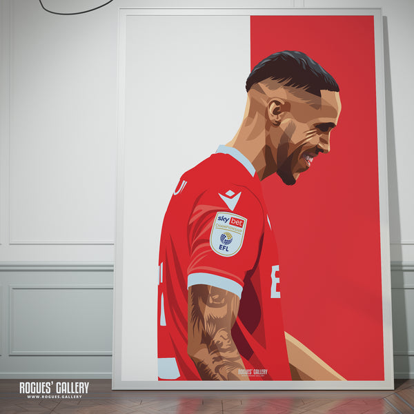Max Lowe - Nottingham Forest - A0, A1, A2 or A3 Red & White Prints