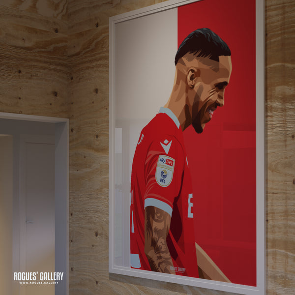 Max Lowe - Nottingham Forest - A0, A1, A2 or A3 Red & White Prints