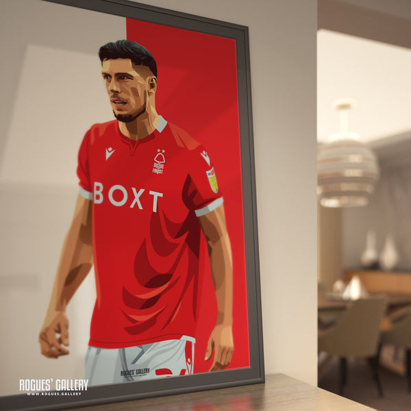 Scott McKenna - Nottingham Forest - A0, A1, A2 or A3 Red & White Prints