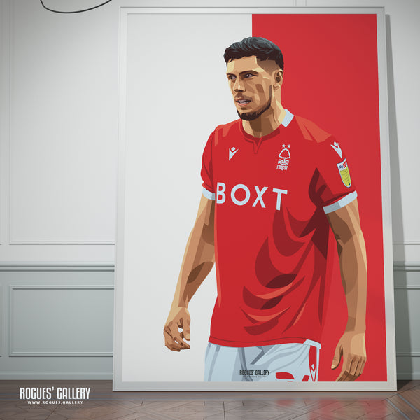 Scott McKenna - Nottingham Forest - A0, A1, A2 or A3 Red & White Prints