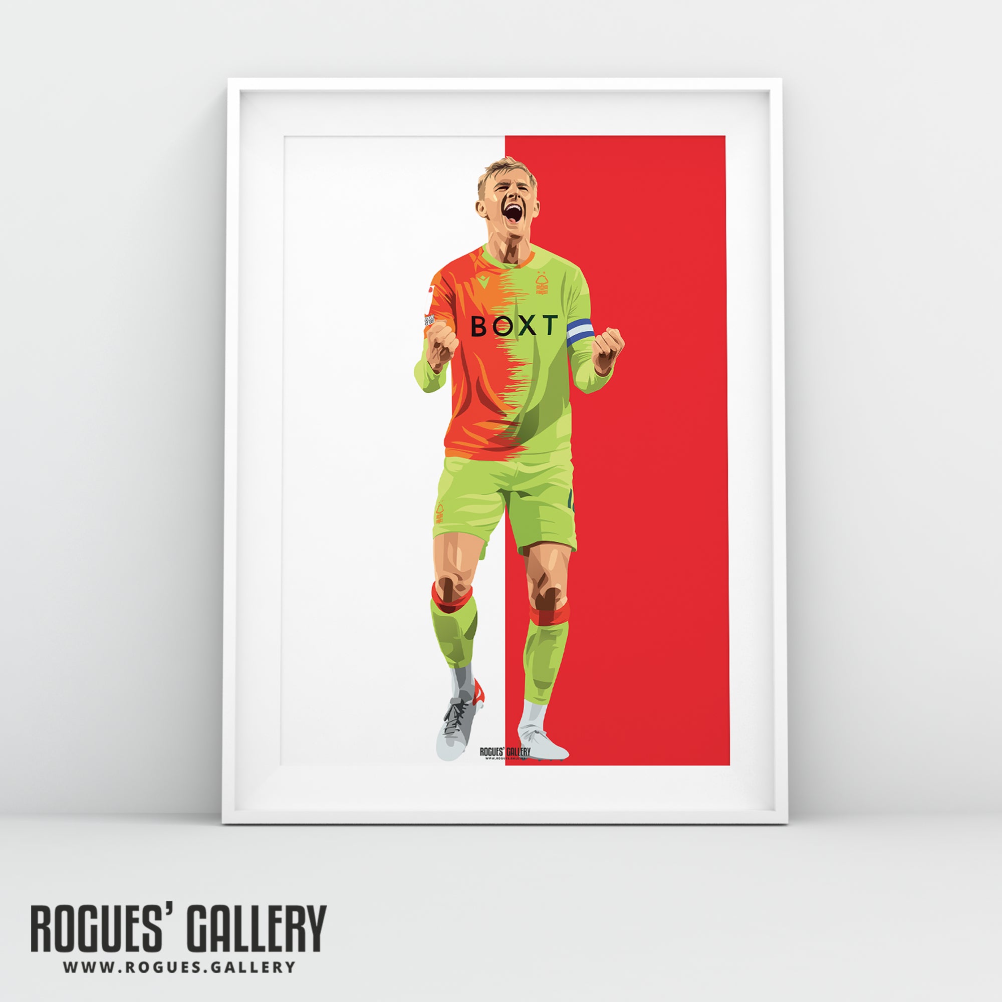 Joe Worrall - Nottingham Forest - A0, A1, A2 or A3 Red & White Prints