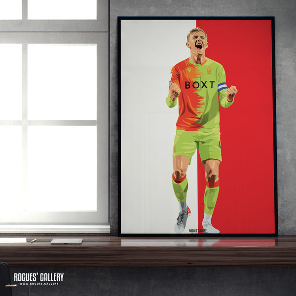 Joe Worrall - Nottingham Forest - A0, A1, A2 or A3 Red & White Prints