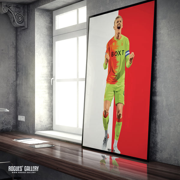 Joe Worrall - Nottingham Forest - A0, A1, A2 or A3 Red & White Prints
