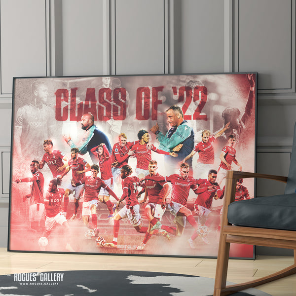 Nottingham Forest U23s Squad 2021-22 Concept Poster - A0, A1, A2 or A3 Prints