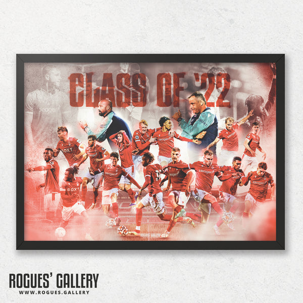 Nottingham Forest U23s Squad 2021-22 Concept Poster - A0, A1, A2 or A3 Prints