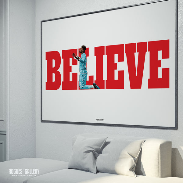 Have Faith & Believe (Signed) - Brice Samba of Nottingham Forest - A3 Prints