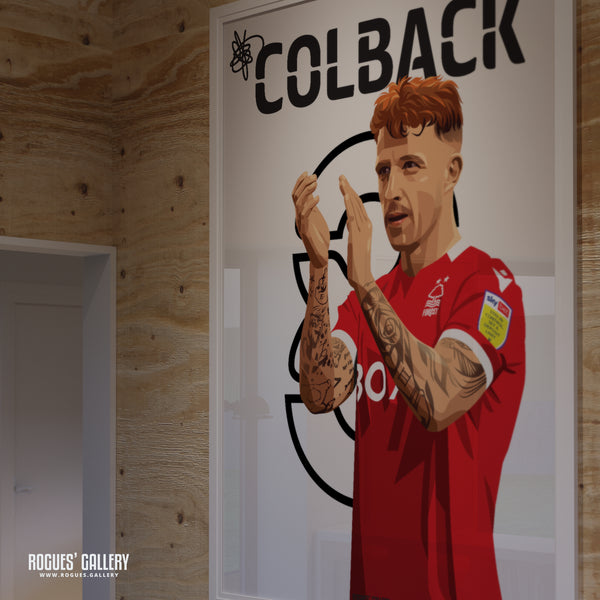 Jack Colback - Nottingham Forest - Signed A3 Name & Number Prints