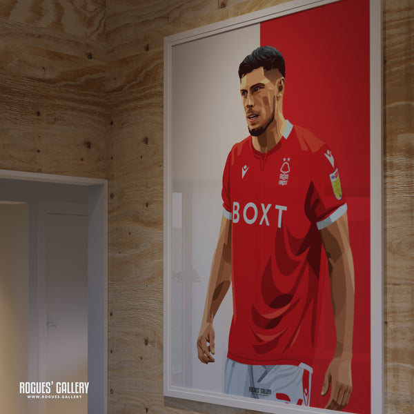 Scott McKenna - Nottingham Forest - Signed A3 Red & White Prints