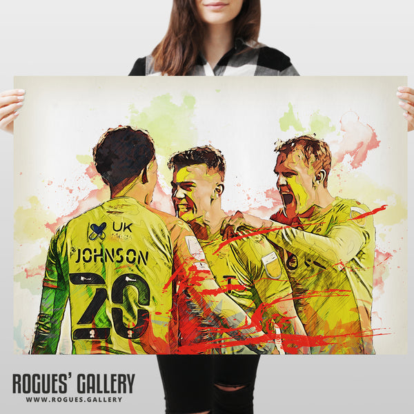 Three Of Our Own - Nottingham Forest's Home Grown Stars - Signed A3 Prints