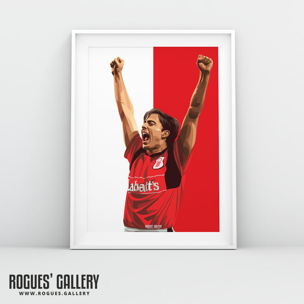 Ian Woan - Nottingham Forest - Signed A3 Icon Print
