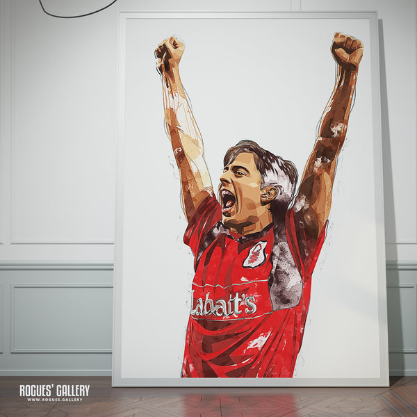 Ian Woan - Nottingham Forest - Signed A3 Print