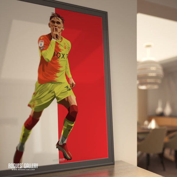 James Garner - Nottingham Forest - A3 Signed Red & White Prints