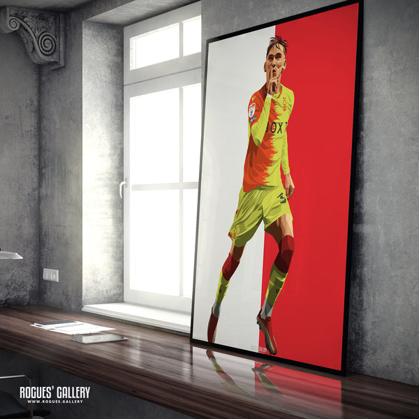 James Garner - Nottingham Forest - A3 Signed Red & White Prints