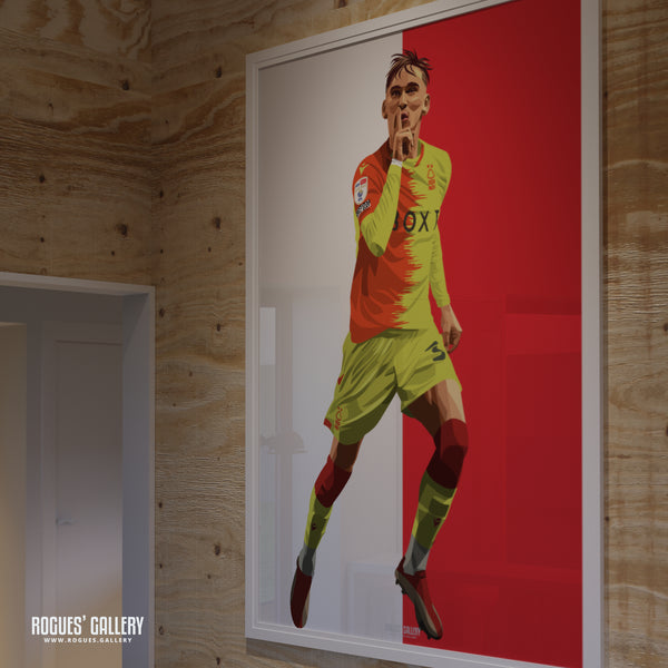 James Garner - Nottingham Forest - A3 Signed Red & White Prints