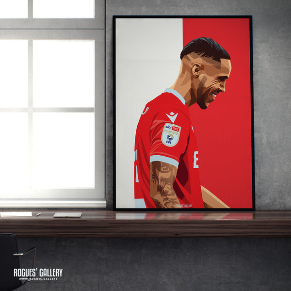 Max Lowe - Nottingham Forest - Signed A3 Red & White Prints