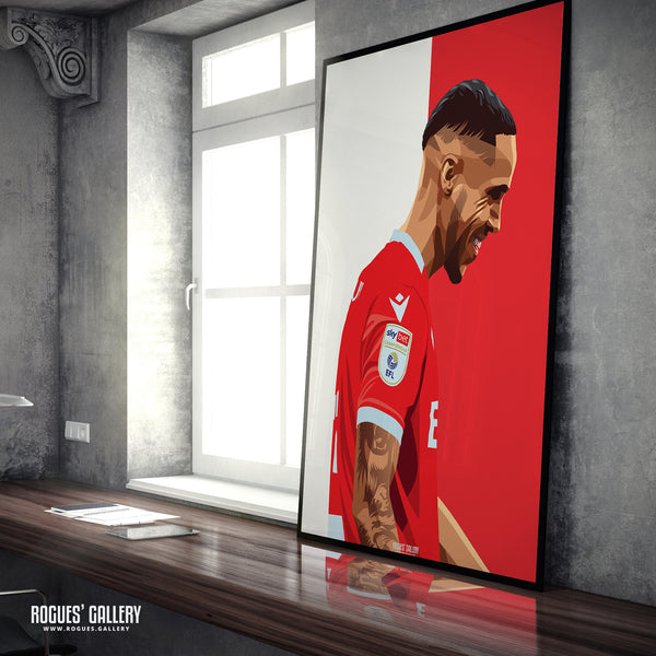 Max Lowe - Nottingham Forest - Signed A3 Red & White Prints