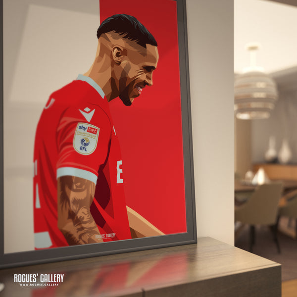 Max Lowe - Nottingham Forest - Signed A3 Red & White Prints