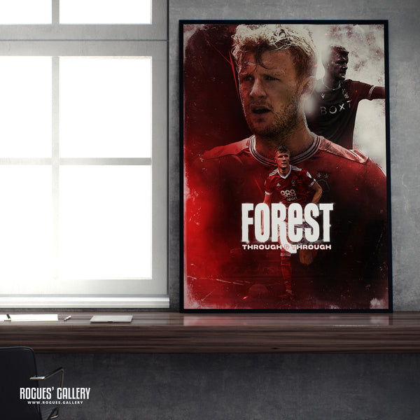 Joe Worrall: Forest Through & Through - Nottingham Forest - Signed A3 Concept Print