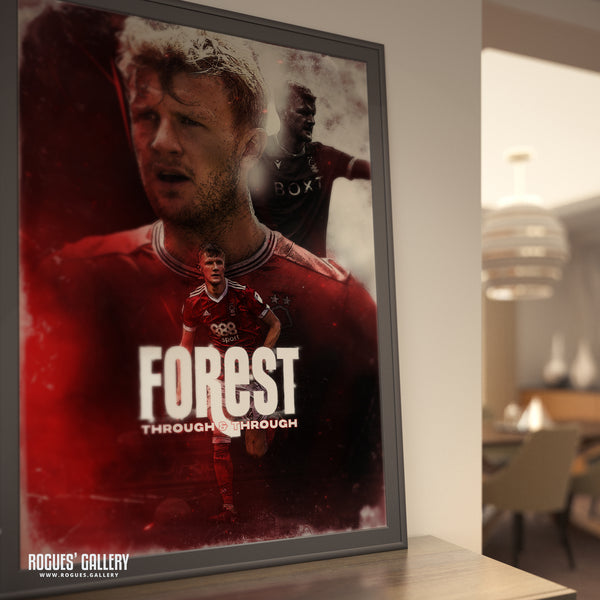 Joe Worrall: Forest Through & Through - Nottingham Forest - Signed A3 Concept Print