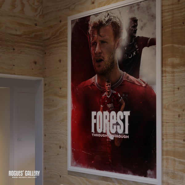 Joe Worrall: Forest Through & Through - Nottingham Forest - Signed A3 Concept Print
