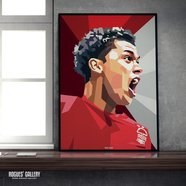 Brennan Johnson: Sheep Slayer - Nottingham Forest - Signed A3 Modern Portrait Prints