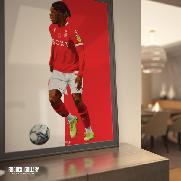 Alex Mighten - Nottingham Forest - A0, A1, A2 or A3 Red & White Prints