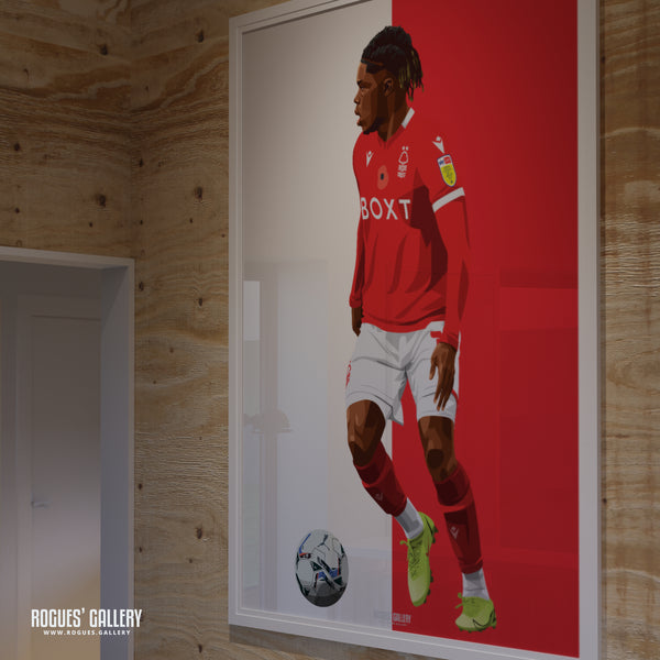 Alex Mighten - Nottingham Forest - A0, A1, A2 or A3 Red & White Prints