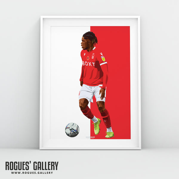 Alex Mighten - Nottingham Forest - Signed A3 Red & White Prints