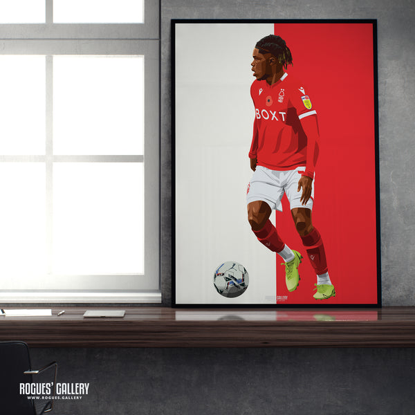 Alex Mighten - Nottingham Forest - Signed A3 Red & White Prints