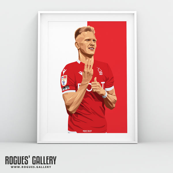 Sam Surridge: It's 3! - Nottingham Forest - A0, A1, A2 or A3 Red & White Prints