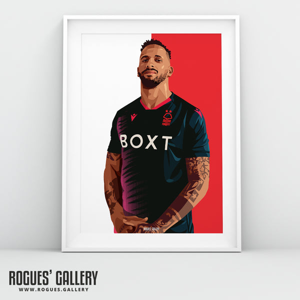 Cafu - Nottingham Forest - Signed A3 Red & White Prints