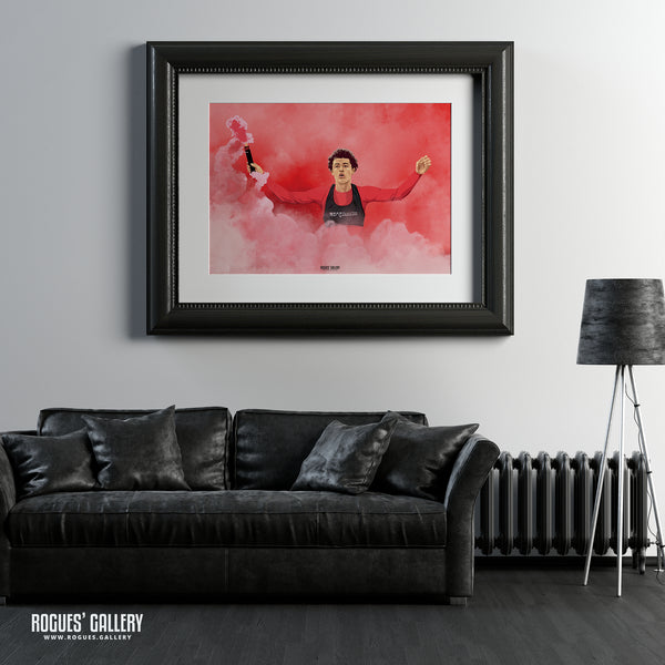 Brennan Johnson - Flare - Nottingham Forest - Signed A3 Prints