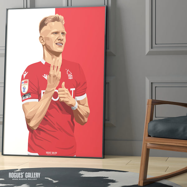 Sam Surridge: It's 3! - Nottingham Forest - Signed A3 Red & White Prints
