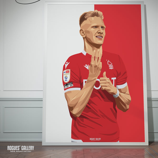 Sam Surridge: It's 3! - Nottingham Forest - Signed A3 Red & White Prints