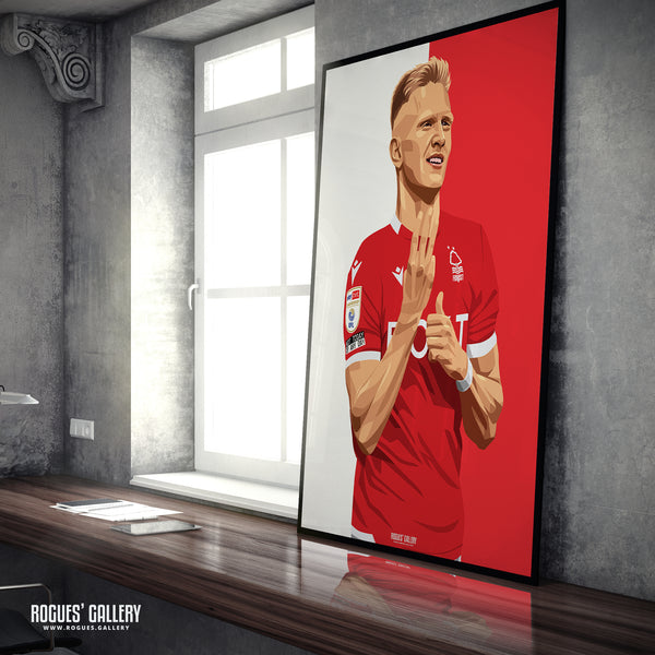 Sam Surridge: It's 3! - Nottingham Forest - Signed A3 Red & White Prints