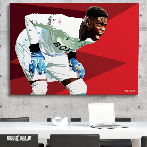 Samba Shouts - Brice Samba - Nottingham Forest - A0, A1, A2 or A3 Prints