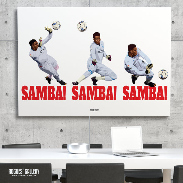 Samba! Samba! Samba! - Brice Samba making those saves - Nottingham Forest - Signed A3 Chant Prints