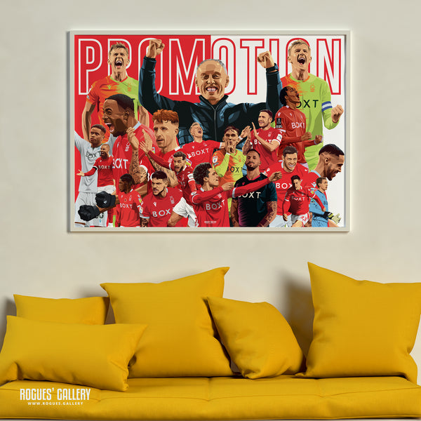 Promotion - Nottingham Forest 2021-22 Season Souvenir Montage - A0, A1, A2 or A3 Print