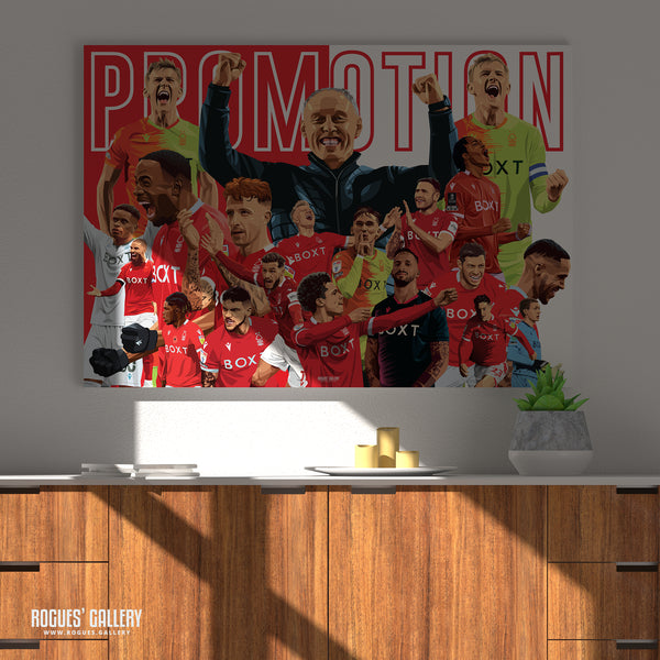 Promotion - Nottingham Forest 2021-22 Season Souvenir Montage - A0, A1, A2 or A3 Print