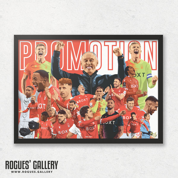 Promotion - Nottingham Forest 2021-22 Season Souvenir Montage - A0, A1, A2 or A3 Print