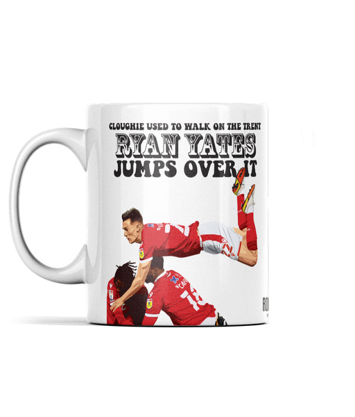 Ryan Yates Jumps Over The Trent Mug