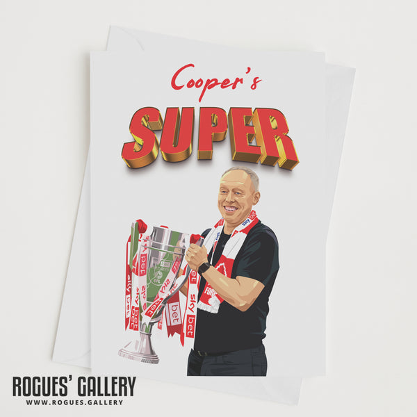 Super As Cooper Card - Card suitable for almost any occasion, see greeting  - Nottingham Forest Premier League Promotion