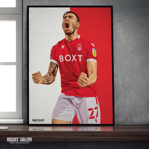 Cook Screams - Steve Cook, Nottingham Forest - A0, A1, A2 or A3 Prints
