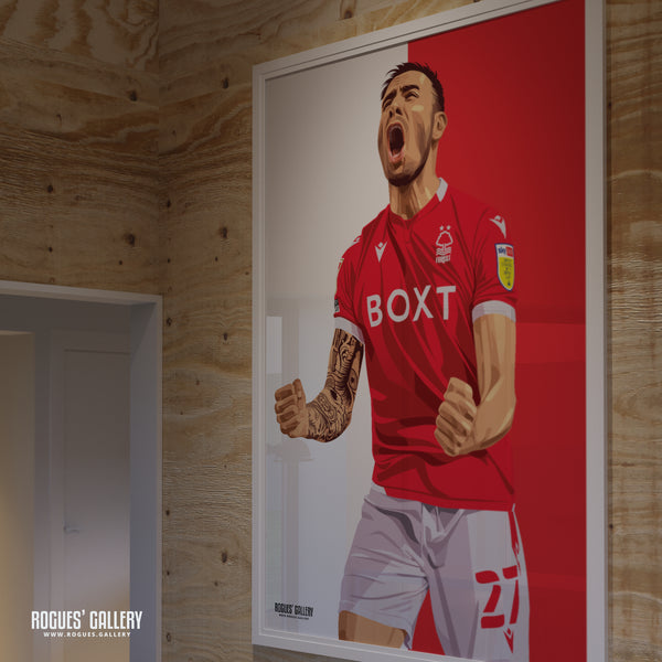 Cook Screams - Steve Cook, Nottingham Forest - A0, A1, A2 or A3 Prints