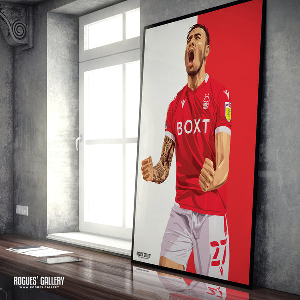 Cook Screams - Steve Cook, Nottingham Forest - A0, A1, A2 or A3 Prints